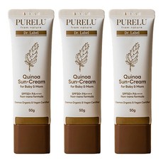 purelu 嬰幼兒用 Dr. Label 藜麥防曬霜 SPF50+ PA++++, 50g, 3個