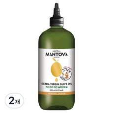 만토바 스퀴즈 보틀 엑스트라 버진 올리브유, 2개, 500ml