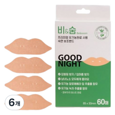 비앤숨 프리미엄 유기농 수면밴드 60p, 6개