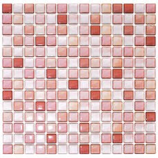 유니디자인 보스타일 모자이크 타일 시트지, 앤레드, 라지(31 x 31 cm)