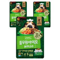 풀무원아미오 전연령 강아지 자연담은 영양식 습식사료, 연어+양배추, 50g, 3개