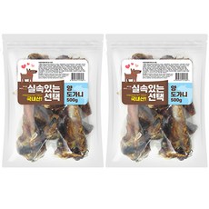 펫츠몬 강아지 실속있는선택 건조간식, 양도가니, 500g, 2개
