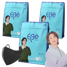 이비에 더세로 새부리형 대형 마스크 성인용 KF80, 30개입, 3개, 블랙