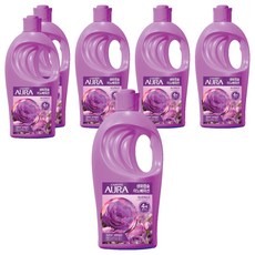 아우라 초고농축 섬유유연제 자스민머스크 본품, 2L, 6개