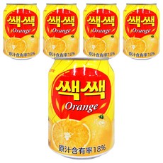 Lotte 樂天 粒粒柳橙汁, 238ml, 5罐