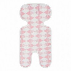 YODO XIUI 透氣推車墊 3D網眼布料 單層 33 x 67 x 0.6cm, 輕薄款粉色, 1個