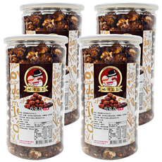 POPCORn 帕波爺爺 巧克力爆米花, 非基因改造玉米粒製成, 200g, 4罐
