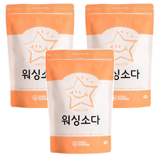 소다스쿨 워싱소다 세탁세제, 1kg, 3개