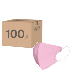 淨新科技 3D立體細耳成人醫療口罩, 50片, 2盒, 亮粉色