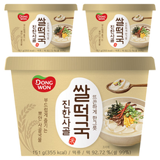 Dongwon 東遠 濃牛骨杯米年糕湯, 3個, 151g