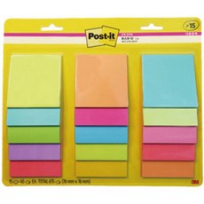 3M 便利貼強力膠便簽大容量套裝, 1組, 混色