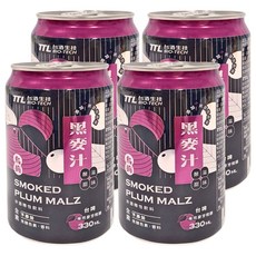 TTL BIO-TECH 台酒生技 烏梅黑麥汁, 330mL, 台灣啤酒, 4罐