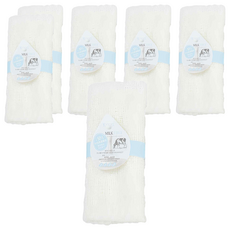 KEYTOSS 詰朵斯 MILK FIBER 淨。去角質沐浴巾, 北海道生乳, 18種天然胺基酸, 淨白保濕因子, 格織, 1入, 6條