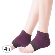 스테디얼 배색 뒷꿈치 갈라짐 케어 반양말 와인, 30g, 4개, 2개입