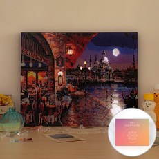 아트조이 DIY LED 보석십자수 (캔버스형) 40x50cm, 베네치아의 카페, 1세트