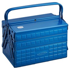 TOYO STEEL 東洋鋼鐵 日本TOYO 鋼製雙層手提兩段式收納箱 GL-350, 藍色, 1個