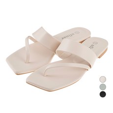 afinar 方頭細帶夾腳拖鞋