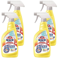 Kao 花王 Magiclean 魔術靈 台灣公司貨 浴室清潔劑 噴槍瓶 舒適檸檬, 500ml, 4瓶