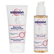 Sanosan Mama Mom2B 減產產後霜75ml+油100ml套組, 1組