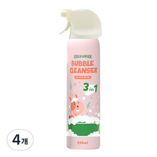 리키랩 셀린저 버블클렌저 레드 베이비파우더향, 250ml, 4개