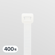 솔탑 전선 정리 케이블 타이, 400개, 백색