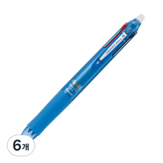 PILOT 百樂 FRIXION 四色多功能原子筆 0.5mm, 淺藍色, 6個