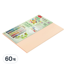 종이문화 뉴씨플레인 양면색상지 120g A3 No 21 살구색, 60개