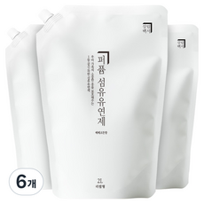 살림백서 섬유유연제 베베코튼향 리필, 2L, 6개