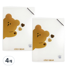 monew Rangcatmall高舒適熊雙口袋文件夾, 混色, 4個