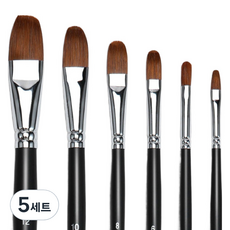 MAME 壓克力刷具 6種 B組, 5套, 2號、4號、6號、8號、10號、12號