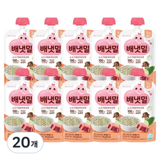 배냇밀 배냇밀 중기 이유식, 20개, 100g, 혼합맛(소고기/애호박/버섯)
