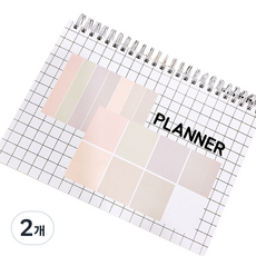 Lallayena 1年計畫ver.1月曆1+週曆5重複裝訂72張+封面+PP封面, 單色, 2個