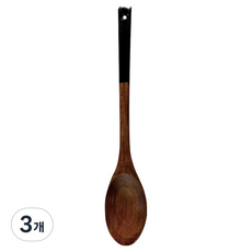 原木彩色漆炒匙 中 32cm, 黑色, 3個