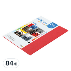 종이문화 프린트프로 얇은 칼라복사지 No 29 레드 120g, 84개, B4