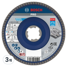 BOSCH 博世 PRO X-LOCK X571 砂輪片 G 40號 金屬用 125mm 2608619209, 3個