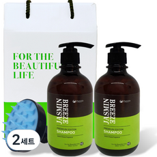 Pogonia 茉莉微風洗髮水 500ml x 2p + 頭皮泡沫刷禮品套裝, 2組