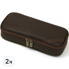 LOONLOON 664 木質標準鉛筆盒, 2個, 深棕色