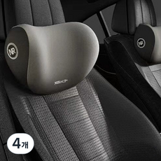 이브리영 차량용 메모리폼 목쿠션, 그레이, 4개