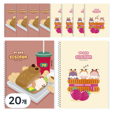 DADA 花生家族 英文窄行輕薄國小線圈筆記本, 隨機出貨, 20個