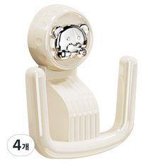 은희마법 실용적인 무타공 욕실화 흡착 거치대 12.2 x 14 cm, 크림, 4개
