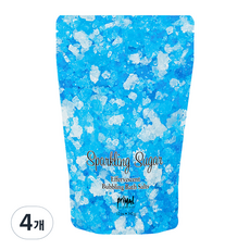 프라이멀엘리먼츠 버블링 배쓰솔트 스파클링슈가, 340g, 4개