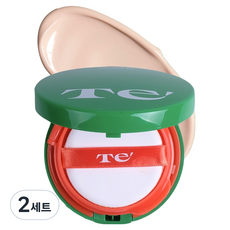 Te 每日物理性防曬潤色 Repeat Full Green 35 防曬氣墊 SPF35 PA++ 14g + 補充蕊 14g 套組, 2個, 28g