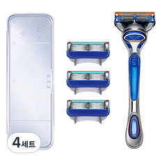 Sweet Luxury 5 刀片剃須刀套組, 5 刀片剃須刀 + 4 片剃須刀 + 外殼, 4組