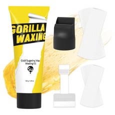 고릴라왁싱 노히팅 콜드 슈가링 왁스 모든부위용 150g + 어플리케이터 헤드 + 왁싱 페이퍼 라지 15p + 왁싱 페이퍼 스몰 15p + 스패츌러 세트, 1세트