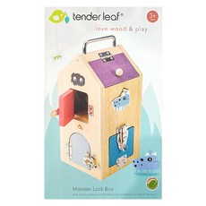 tender leaf 小怪物益智解鎖箱, 原木色, 1盒
