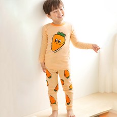 Maykids 童款紅蘿蔔印花30支紗長袖家居套裝