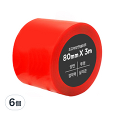 DADA 高黏度無痕防水雙面膠帶 3個 Set，80mm X 3m, 透明, 6個