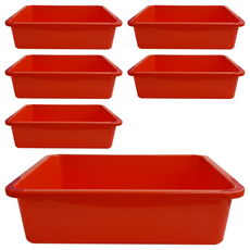 震嶸塑膠 550密林 收納籃, 紅色, 6個