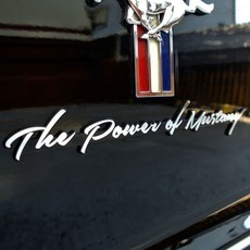 GRIBEN 福特標語 The power of mustang 汽車徽章, 野馬, 鏡面鍍鉻