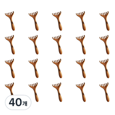 Headliving 六爪握把按摩梳, 木質, 40個